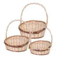 Набор корзин плетеных (ива), 38х30хН10/38см, 34х25хН9/34см, 29х22хН7/29см, (3шт)