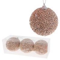 Набор елочных игрушек "Шар" (пена), D8см, 3шт.
