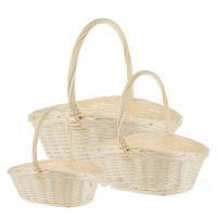 Набор корзин из ивы Овальные, 3 шт, XL 45 х 36 см