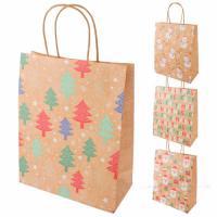 Набор пакетов подарочных крафт "Новый год" (бумага), 26x12,5xH32 см (12шт)