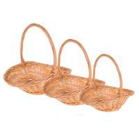 Набор корзин из ивы Овальные, 3 шт, XL 41 х 35 см