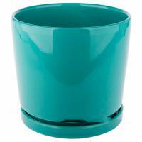 Горшок с поддоном (керамика), D18xH21,5 см