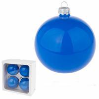 Набор елочных игрушек "Шар" ( стекло),D10см, 4 шт.