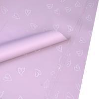 Набор матовой пленки "Сердца" 70mic, 58х58 см, (20 шт)