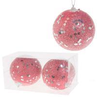 Набор елочных игрушек "Шар" (пена), D10см, 2шт.