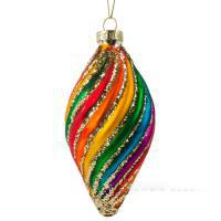 Елочная игрушка "Олива" (стекло), D6хН14см