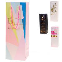 Набор пакетов подарочных "Wine", 12,5x10xH34,5 см (12шт), в асс.