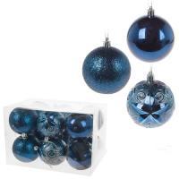 Набор елочных игрушек "Шар" (пластик), D8см, 12шт.