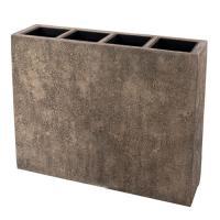 Кашпо полистоун Nobilis Marco "Pms-brown Rectangle", 93х25хH75 см с тех.горшком