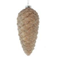 Елочная игрушка "Шишка" (стекло), D9хН20см