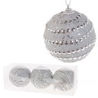 Набор елочных игрушек "Шар" (пена), D8см, 3шт.