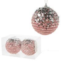 Набор елочных игрушек "Шар" (пена), D10см, 2шт.