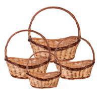 Набор корзин плетеных (ива), 48х35хН13/44см, 42х29хН11/39см, 35х24хН10/34см, 30х20хН9/29см, 4 шт.