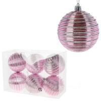 Набор елочных игрушек "Шар" (пластик), D8см, 6шт.