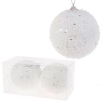Набор елочных игрушек "Шар" (пена), D10см, 2шт.