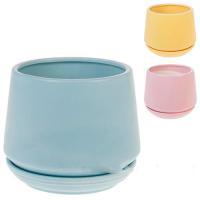 Кашпо (керамика), D15,5xH12,8 см, в асс.