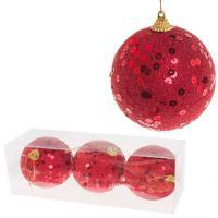 Набор елочных игрушек "Шар" (пена), D8см, 3шт.