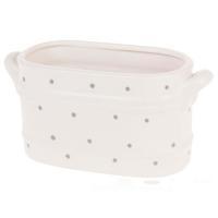 Кашпо "Горошек" (керамика), 19,5x8,5xH9,3 см