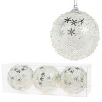 Набор елочных игрушек "Шар" (пена), D8см, 3шт.