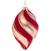 Елочная игрушка "Олива" (стекло), D8хН12см