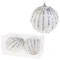 Набор елочных игрушек "Шар" (пена), D10см, 2шт.