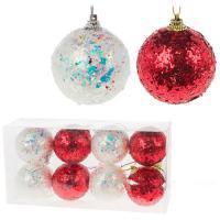 Набор елочных игрушек "Шар" (пластик), D6см, 8шт.