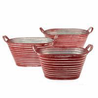 Набор кашпо (металл), 34,5x22xH19 см, 30x19xH16,5 см, 25,5x16xH14,5 см (3шт)