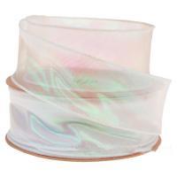 Лента декоративная на проволоке "Shine" (органза), 40 ммх10 ярд