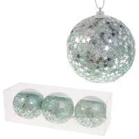 Набор елочных игрушек "Шар" (пена), D8см, 3шт.