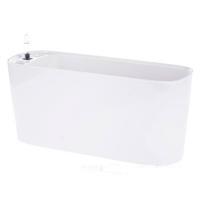 Кашпо PLANTA VITA "Oval Silk white" с автополивом (пластик), 40х18хH18 см