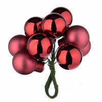 Набор елочных игрушек "Шарики на проволоке" (стекло), D2 см, (10шт.)