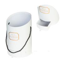 Коробка шляпная "Принт" без крышки с ящиком, D26xH16 см