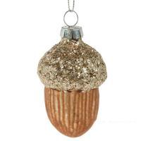 Елочная игрушка "Желудь" (стекло), D3,5хН7см