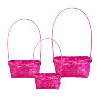 Набор корзин из бамбука "Овальная", 3 шт, 19/22/25 см