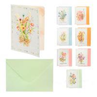 Набор открыток "Цветы", 14x21 см, (8 шт)