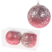 Набор елочных игрушек "Шар" (пена), D10см, 2шт.