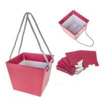 Набор коробок-кашпо "Трапеция" с ручкой, 11,8х15,4хH12,5 см (10 шт)