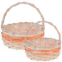 Набор корзин плетеных (ива), D29xH14/31см, D23хH11/24см, 2шт.