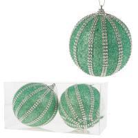Набор елочных игрушек "Шар" (пена), D10см, 2шт.