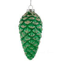 Елочная игрушка "Шишка" (стекло), D6хН14см