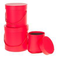 Набор коробок шляпных, D18xH17,2 см, D15,5xH15 см, D12xH12,2 см (3шт)