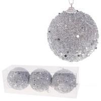 Набор елочных игрушек "Шар" (пена), D8см, 3шт.