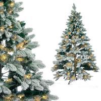 Ель искусственная "Ленинградская", H180 см (ПВХ+ПЭ, 334 LED, подставка металл)