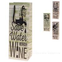 Набор пакетов подарочных "Wine", 12,5x10xH34,5 см (12шт), в асс.