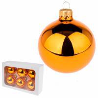 Набор елочных игрушек "Шар" ( стекло),D7см, 6 шт.