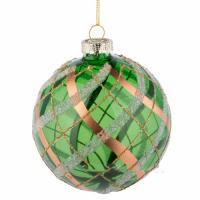 Елочна игрушка "Шар" (стекло), D10см