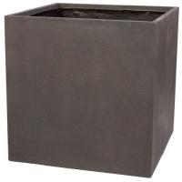 Кашпо Square (полистоун) Rock2-grey, 50х50хН50см