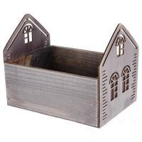 Ящик "Домик" (дерево), 19х14,5хН9/16 см