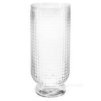 Ваза с декоративной текстурой "Маркуль" (стекло), D14xH31 см