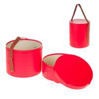 Коробка подарочная с ручкой, D20,5xH23,5 см